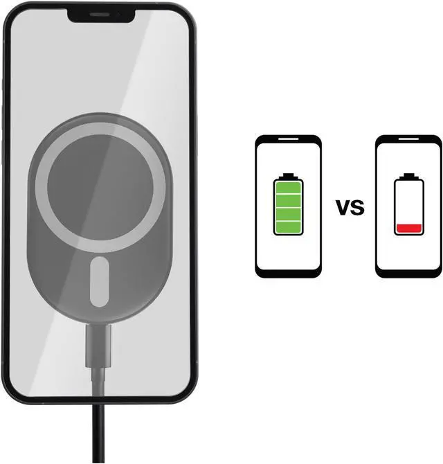 Alt view image 2 of 4 - HyperGear 15W MagVent MagSafe Wireless Car Charger - Black
