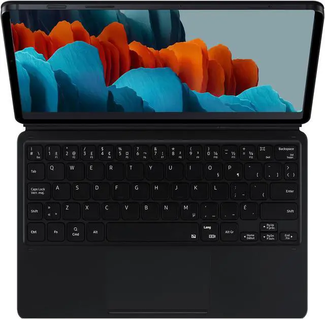 Alt view image 2 of 3 - Samsung Keyboard Cover Case compatible with Galaxy Tab S7 - black