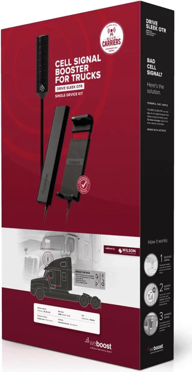 Alt view image 5 of 7 - weBoost Drive Sleek OTR - Remote Vehicle Cell Phone Signal Booster Kit
