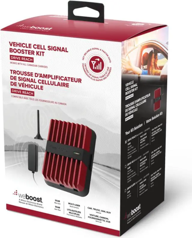 Alt view image 7 of 8 - weBoost Drive Reach - In-Vehicle Cell Phone Signal Booster Kit