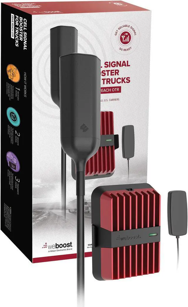 Alt view image 8 of 9 - weBoost Drive Reach OTR [Multi User] In-Vehicle Cell Phone Signal Booster Kit for Semi/SUV/Truck All Carriers 3G/4G LTE