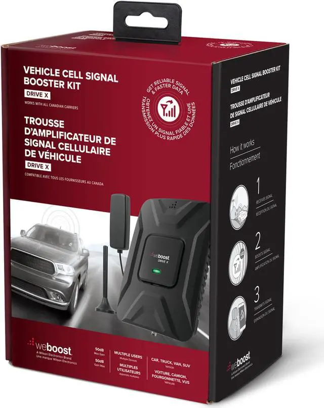 Alt view image 16 of 17 - weBoost Drive-X [Multi User] In-Vehicle Cell Phone Signal Booster Kit for Car, Truck SUV, All Carriers 3G/4G LTE