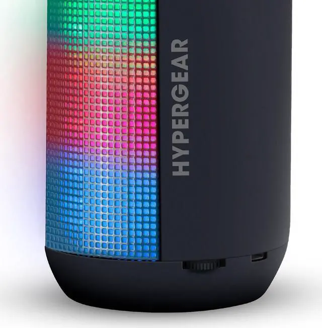 Alt view image 2 of 5 - HyperGear Rave Mini Wireless LED Speaker - Black