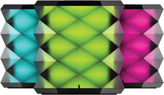 Alt view image 3 of 8 - HyperGear LYTE Mini Wireless LED Speaker - Black