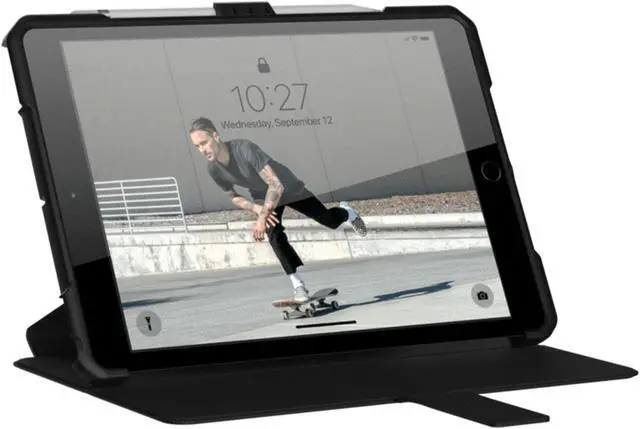 Alt view image 18 of 19 - UAG iPad 10.2-inch (9th Gen, 2021),(8th Gen, 2020) & (7th Gen, 2019) Case, Metropolis Rugged Heavy Duty Protective Cover Multi-Angle Viewing Folio Stand with Pencil Holder, Black