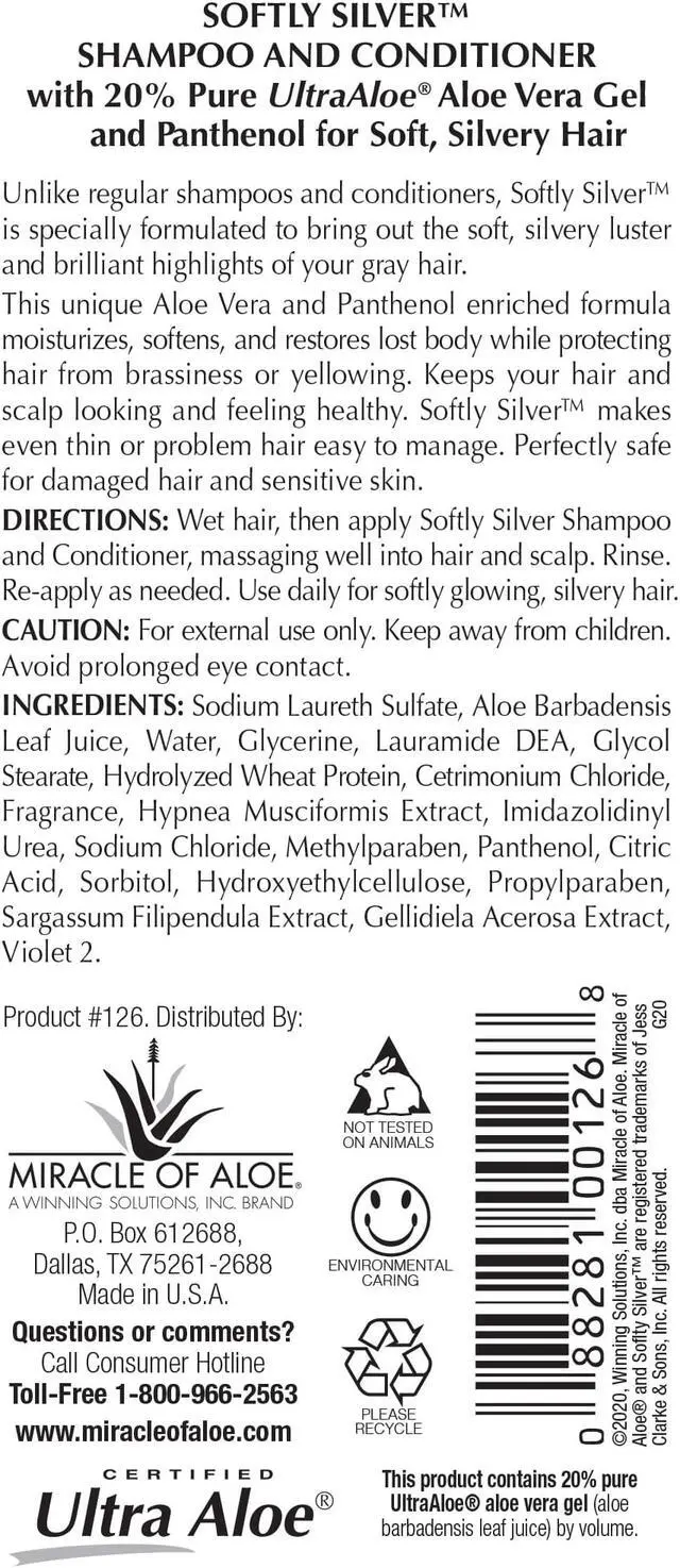 Alt view image 2 of 2 - Softly Silver Gray Hair Shampoo/Conditioner, 8 oz bottle