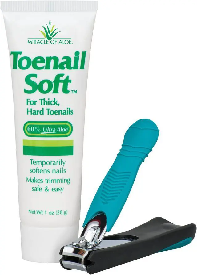 Main image of Toenail Soft Temporary Nail Softening Cream with Aloe 1 oz PLUS Easy Hold Toenail Clipper