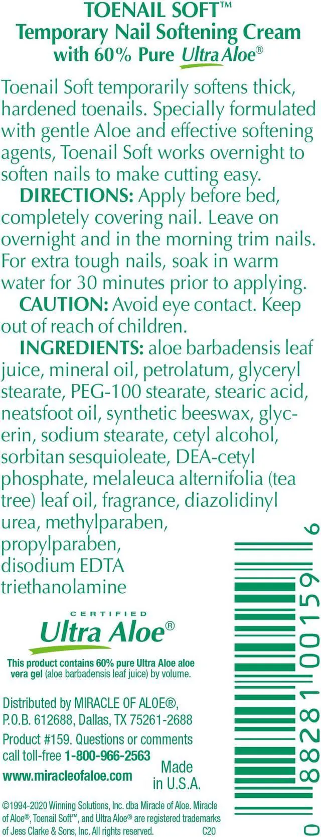 Alt view image 2 of 2 - Toenail Soft Temporary Nail Softening Cream with Aloe 1 oz PLUS Easy Hold Toenail Clipper