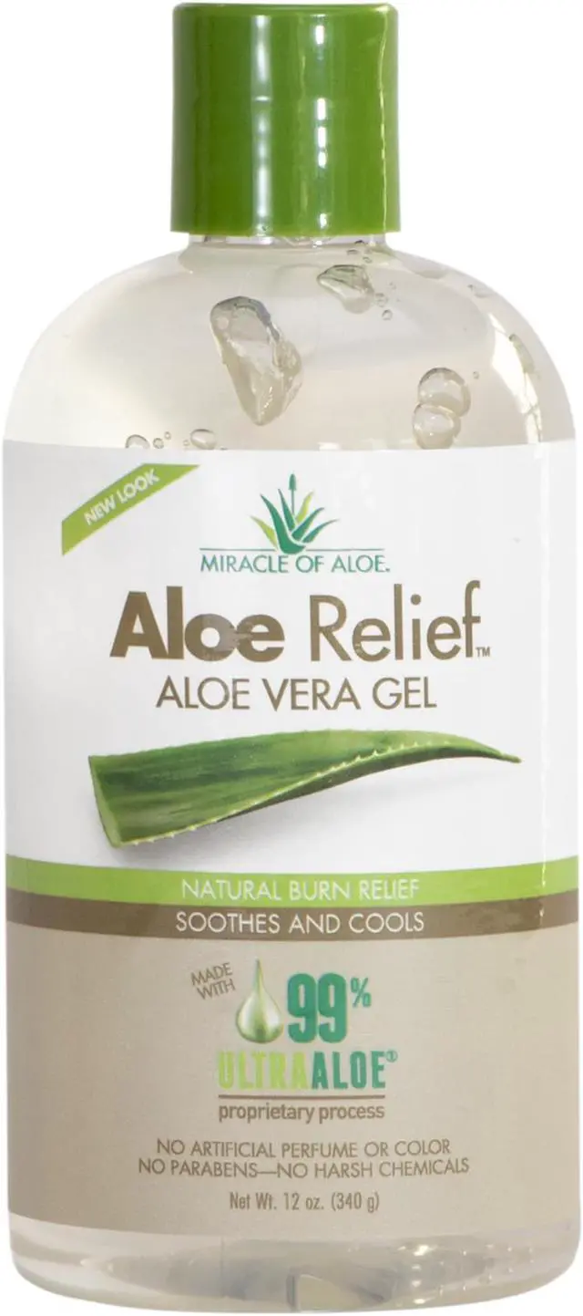 Alt view image 2 of 3 - Aloe Relief 99% Pure Aloe Vera Gel, 12 ounce bottle with pump