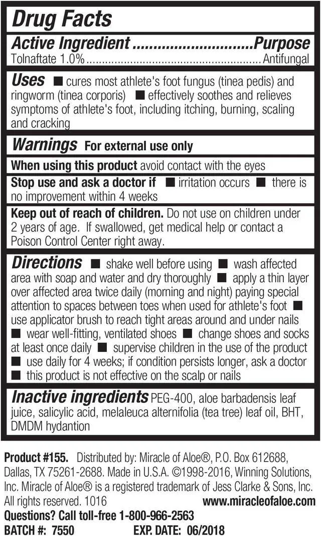 Alt view image 2 of 2 - Miracure Anti-Fungal Treatment 1 ounce bottle with 10 Toe Separators and Brush with UltraAloe