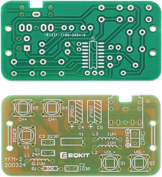 Alt view image 4 of 5 - 76-108MHz FM Stereo Radio DIY Kit Wireless FM Transmitter Module Frequency Modulation Electronics Soldering Practice Project