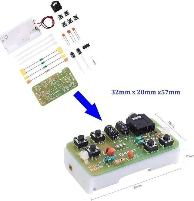 Alt view image 2 of 5 - 76-108MHz FM Stereo Radio DIY Kit Wireless FM Transmitter Module Frequency Modulation Electronics Soldering Practice Project