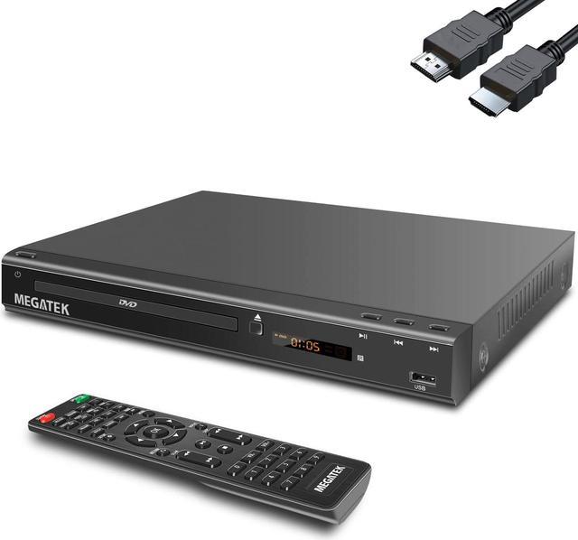 Lecteur DVD pour TV avec HDMI, lecteurs DVD HD toutes régions 1080p  Upscaling avec port USB/carte SD/micro, lecteur CD DVD compact avec câble