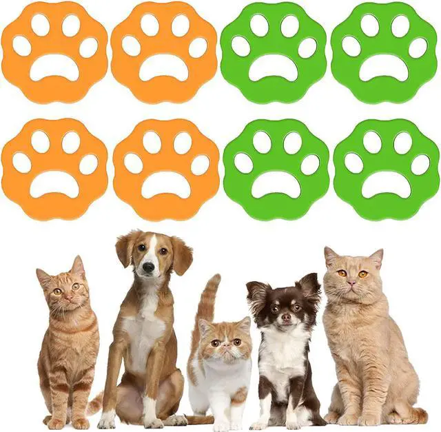 Main image of Pet Hair Remover for Laundry 8 Pcs, Lint Remover for Clothes, Laundry Pet Hair Catcher for Washing Machine Reusable Potable Silicone Dog Cat Hair Remover - Mix Color