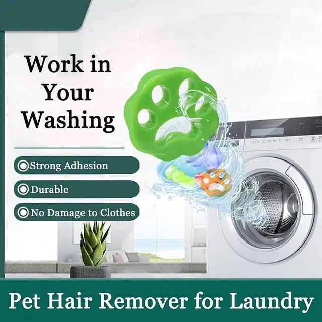 Alt view image 2 of 7 - Pet Hair Remover for Laundry 8 Pcs, Lint Remover for Clothes, Laundry Pet Hair Catcher for Washing Machine Reusable Potable Silicone Dog Cat Hair Remover - Mix Color