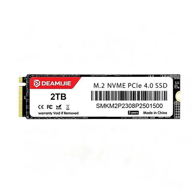 Main image of DEAMIJIE 2TB NVME SSD-Gen4.0 PCle M.2 2280, Internal Gaming SSD Drive for PS5, PC/Laptop