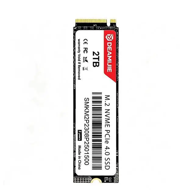 Alt view image 5 of 5 - DEAMIJIE 2TB NVME SSD-Gen4.0 PCle M.2 2280, Internal Gaming SSD Drive for PS5, PC/Laptop