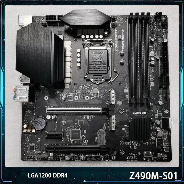Main image of 100% Working Msi Z490M-S01 Desktop Motherboard LGA1200 DDR4 128G SUPPORT I9 M.2*2 USB3.2 SATA3 M-ATX Original Quality