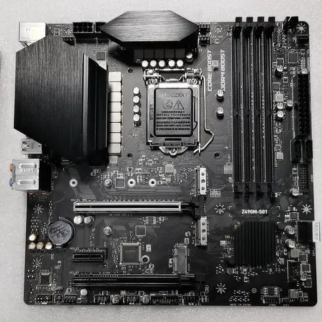 Alt view image 2 of 5 - 100% Working Msi Z490M-S01 Desktop Motherboard LGA1200 DDR4 128G SUPPORT I9 M.2*2 USB3.2 SATA3 M-ATX Original Quality