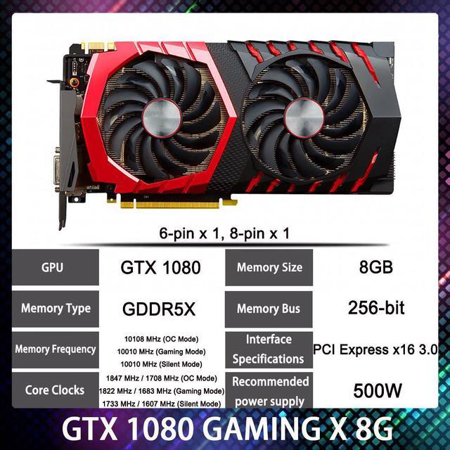 Refurbished: For Msi GTX 1080 8GB GTX1080 GAMING X 8G Graphics