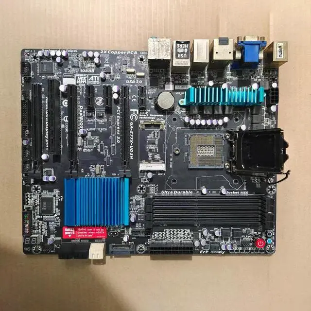 Alt view image 5 of 5 - GA-Z77X-UD3H For Gigabyte LGA 1155 DDR3 32GB PCI-E 3.0 SATA3 Z77 ATX Desktop Motherboard PC High Quality Fast Ship