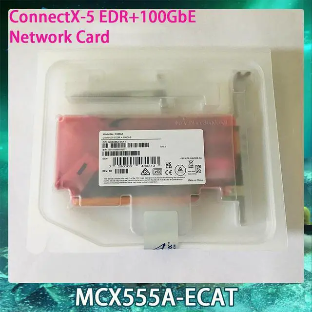 Main image of New NIC CX555A MCX555A-ECAT ConnectX-5 EDR+100GbE 100Gb/s Single Port Network Card Works Perfectly Fast Ship High Quality