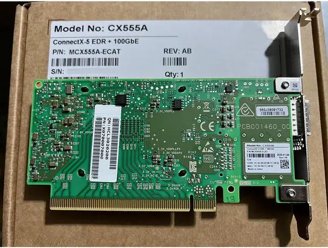 Alt view image 2 of 6 - New NIC CX555A MCX555A-ECAT ConnectX-5 EDR+100GbE 100Gb/s Single Port Network Card Works Perfectly Fast Ship High Quality