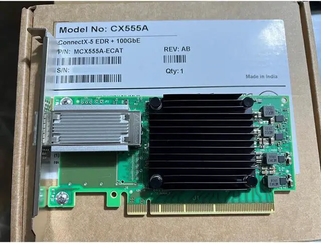 Alt view image 3 of 6 - New NIC CX555A MCX555A-ECAT ConnectX-5 EDR+100GbE 100Gb/s Single Port Network Card Works Perfectly Fast Ship High Quality