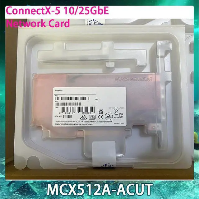 Main image of New NIC CX512A MCX512A-ACUT ConnectX-5 10/25GbE PCIe 3.0 x8 Dual Port Network Card Works Perfectly Fast Ship High Quality