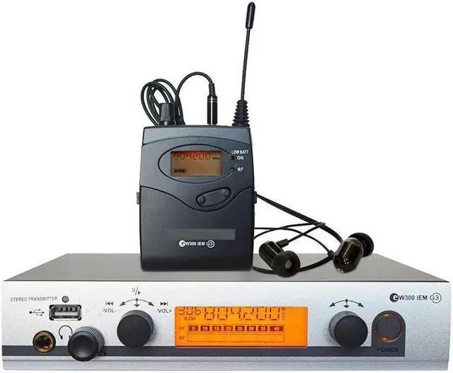 Alt view image 2 of 3 - Wireless stage monitoring headphones - a wireless headphone for live stage performance monitoring W300 IEM G3