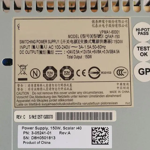 Alt view image 2 of 5 - Scalar i40 QFAP-150 Equipment Power Supply 3-05241-01