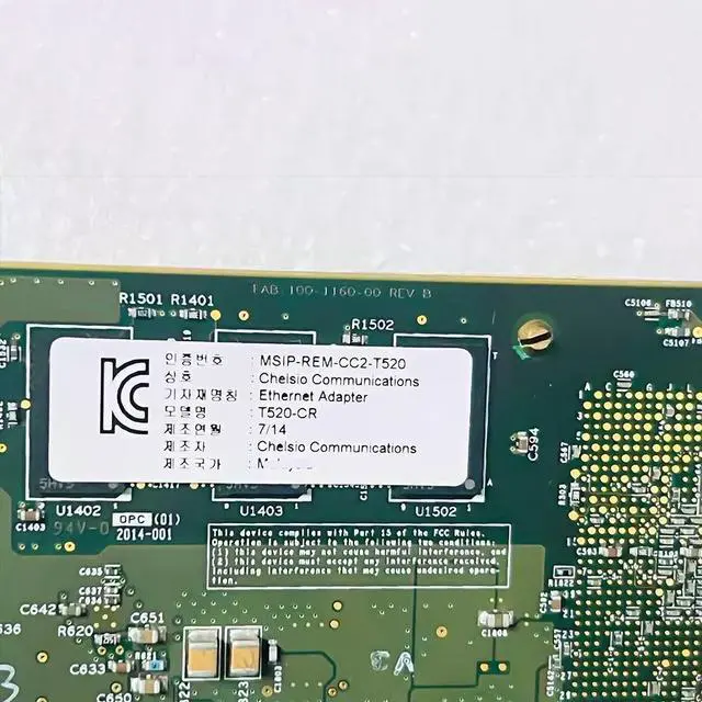 Alt view image 2 of 3 - NIC 10 Gigabit Network Card With Dual Electrical Ports T520-CR SFP+ MSIPREM-REM-CC2-T520