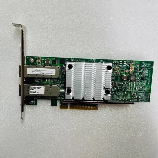 Alt view image 5 of 5 - NIC 10 Gigabit Card With Dual Electrical Ports QW990A-63001 706801-001 CN1100R BCM957810A