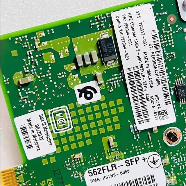 Alt view image 4 of 5 - NIC 10 Gigabit Network Card With Dual Electrical Ports 727054-B21 89004-001 790317-001 562FLR-SFP+