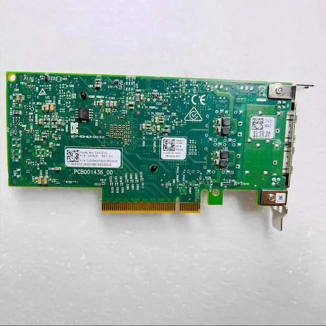 Alt view image 4 of 5 - NIC Ethernet OMRT0D 020NJD 25G Network Card CX4121C ConnectX-4LX