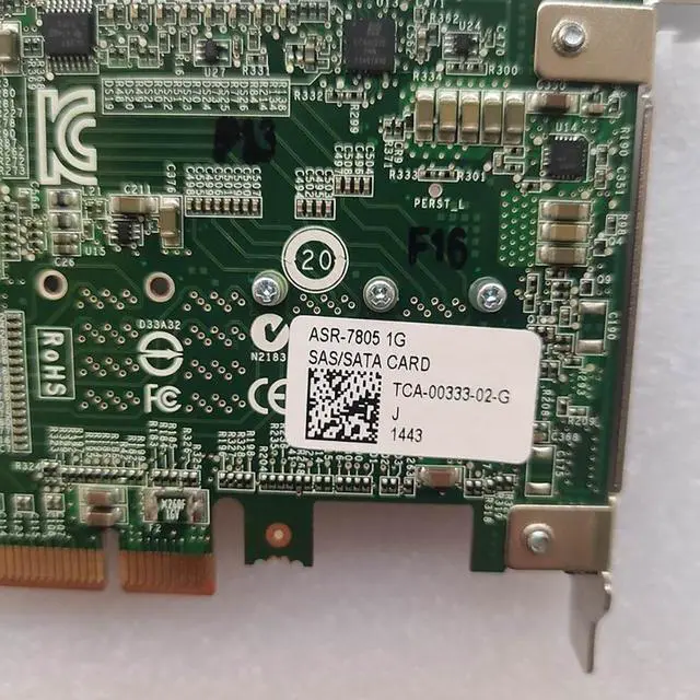 Alt view image 3 of 4 - For ASR-7805 SAS/SATA Disk array expansion card 12GB/S 1G cache PCIE*8 ASR7805