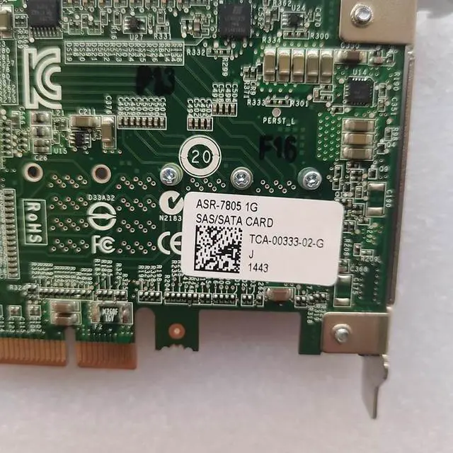 Alt view image 3 of 4 - For Adaptec ASR-7805 SAS/SATA Disk Array Expansion Card 12GB/S 1G Cache PCIe * 8