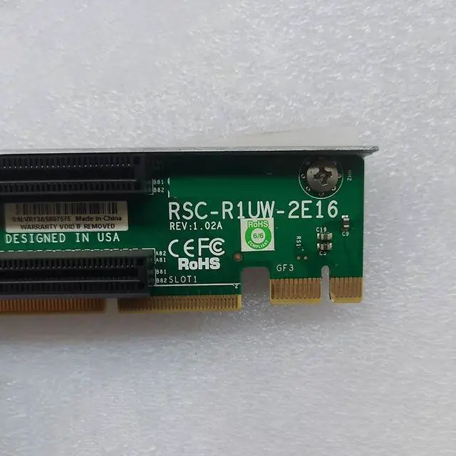 Alt view image 2 of 3 - For 1U Server Expansion Card Module PCIE Adapter Card RSC-R1UW-2E16