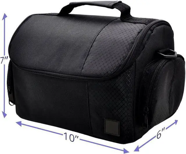 Alt view image 3 of 6 - Large Digital Camera / Video Padded Carrying Bag / Case for Nikon, Sony, Pentax, Olympus Panasonic, Samsung, and Canon DSLR Cameras + eCostConnection Microfiber Cloth