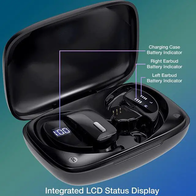Alt view image 2 of 5 - Wireless Earbuds, Acuvar Bluetooth 5.0 Headphones 48Hrs Play Back Touch Control with LED Display Charging Case Waterproof Stereo Earphones in-Ear Built-in Mic Headset Deep Bass for Sport Workout