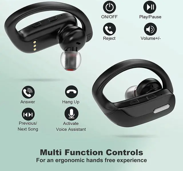 Alt view image 3 of 5 - Wireless Earbuds, Acuvar Bluetooth 5.0 Headphones 48Hrs Play Back Touch Control with LED Display Charging Case Waterproof Stereo Earphones in-Ear Built-in Mic Headset Deep Bass for Sport Workout