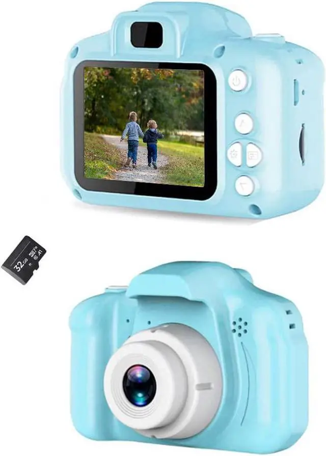 Main image of Acuvar Full 1080P Kids Digital Camera Photo and Video Rechargeable Camera with 32GB TF Card & 2" LCD Screen and Micro USB Charging Drop Proof Blue