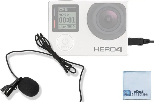 Main image of Acuvar 47" inch Lavalier Directional Microphone for GoPro HERO3, HERO3+, HERO4