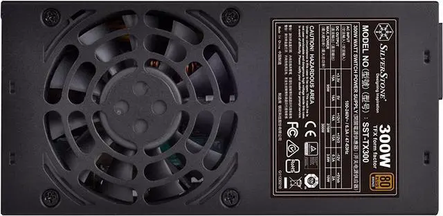 Alt view image 2 of 4 - SilverStone Technology 300 Watt TFX Computer Power Supply with 80 Plus Bronze and One PCIe Connector SST-TX300-V2