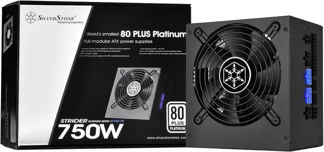 Main image of SilverStone Technology 750W 80 Plus Platinum Certified Single +12V Rail ATX Power Supply, PS-ST75F-PT