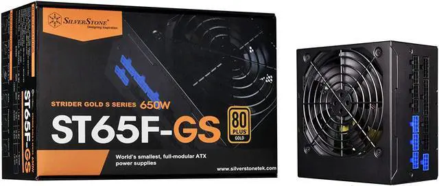 Alt view image 2 of 7 - SilverStone Technology 650W Computer Power Supply PSU Fully Modular with 80 Plus Gold & 140mm Design Power Supply (SST-ST65F-GS)