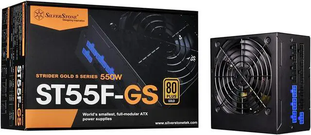 Alt view image 3 of 8 - 550W, ATX, single +12V rails with 45A output, Silent 120mmFan with 18dBA, efficiency 80Plus Gold certification, fully modular cable, 140mm depth, 2x8/6pin PCI-E.