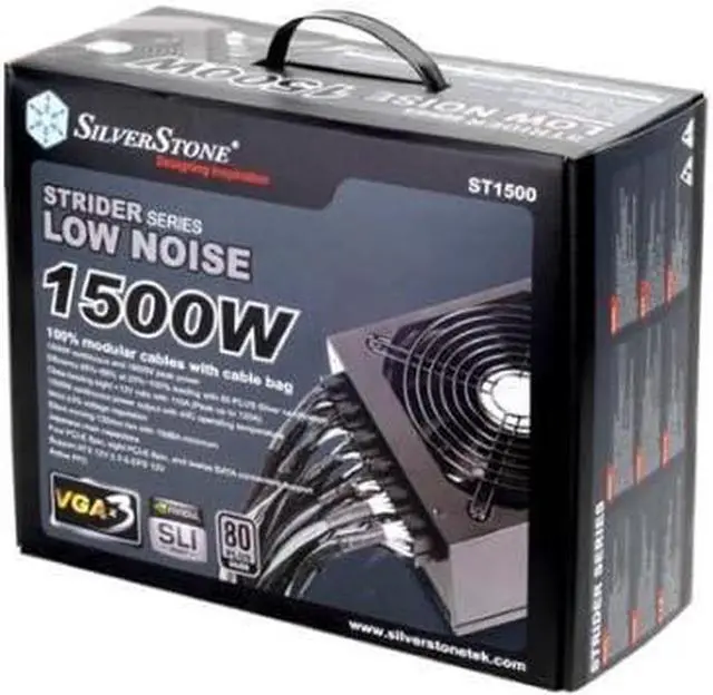 Alt view image 2 of 6 - Silverstone Tek 1500W ATX12V/EPS12V SLI Ready CrossFire Ready 80 PLUS Silver Certified Modular Active PFC Power Supply (ST1500)