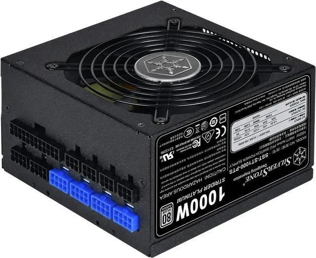 Alt view image 3 of 7 - SilverStone Technology 1000 Watt Fully Modular 80 Plus Platinum Power Supply in Ultra Compact 140mm in Depth ST1000-PTS