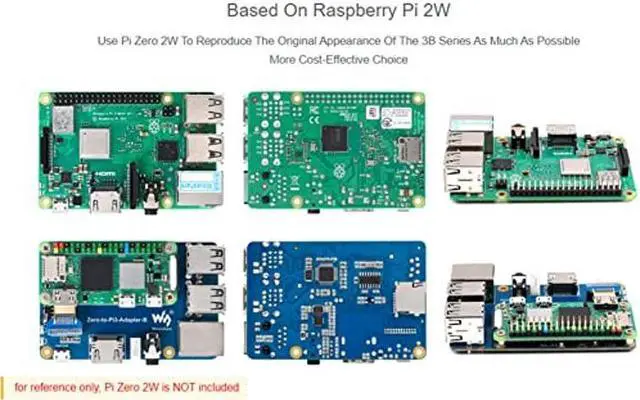 Alt view image 3 of 5 - Raspberry Pi Zero 2W to Pi 3B/3B+ Adapter,Connect Raspberry Pi Zero 2W with Zero-to-Pi3-Adapter to Replace Raspberry Pi 3 Model B/3B+, Alternative for RPi 3B/3B+ Compatible with Pi 3B/ 3B+ Hats